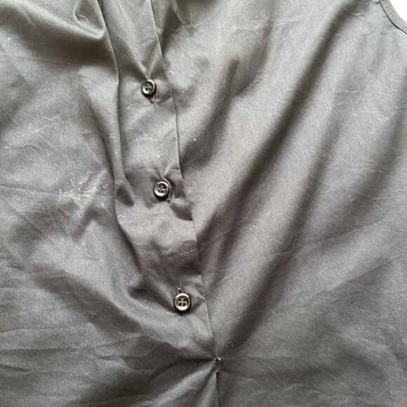 Le Château Black Sleeveless Collared Button Blouse Made in Canada 🇨🇦 Size XXS - Picture 3 of 11